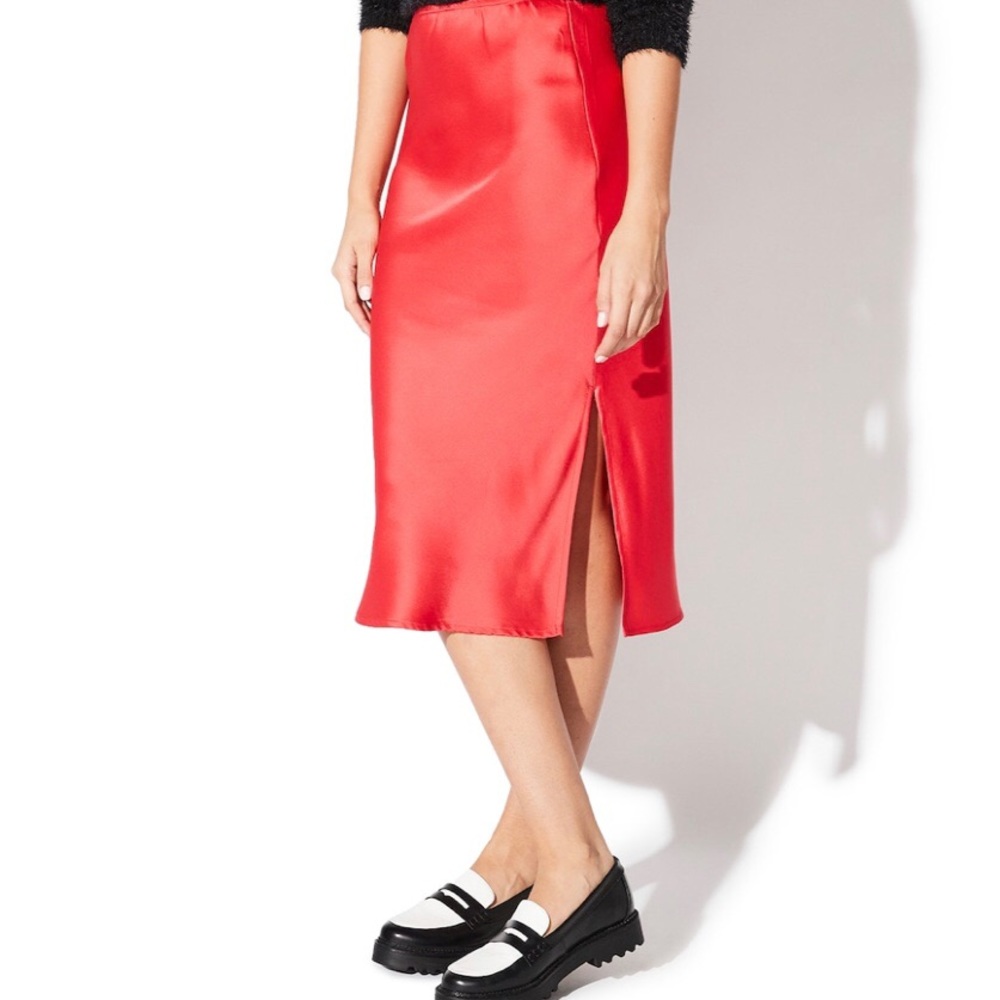 H&M midi skirt size 2 red